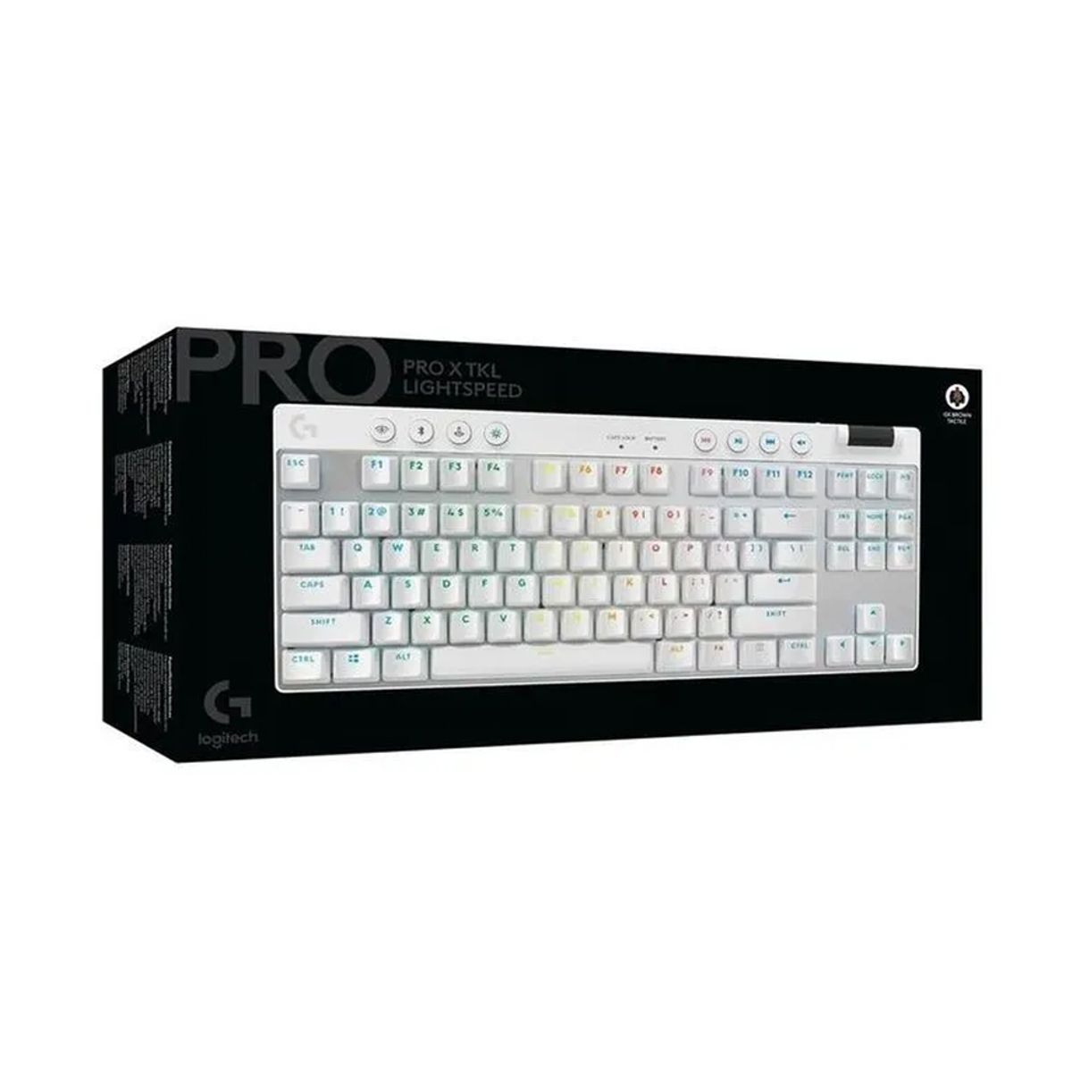 LOGITECH - Teclado Mecánico Logitech Pro X Tkl Lightspeed Usb Blanco, Compacto Y Rápido Para Gaming