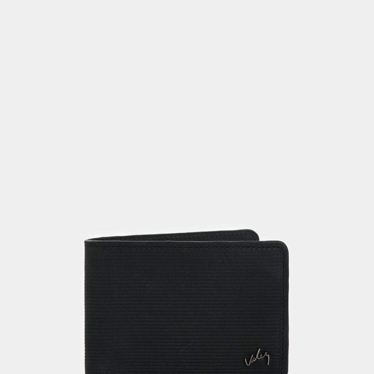 VELEZ - Vélez Billetera Vértice De Cuero Hombre Placa Rayas Negro