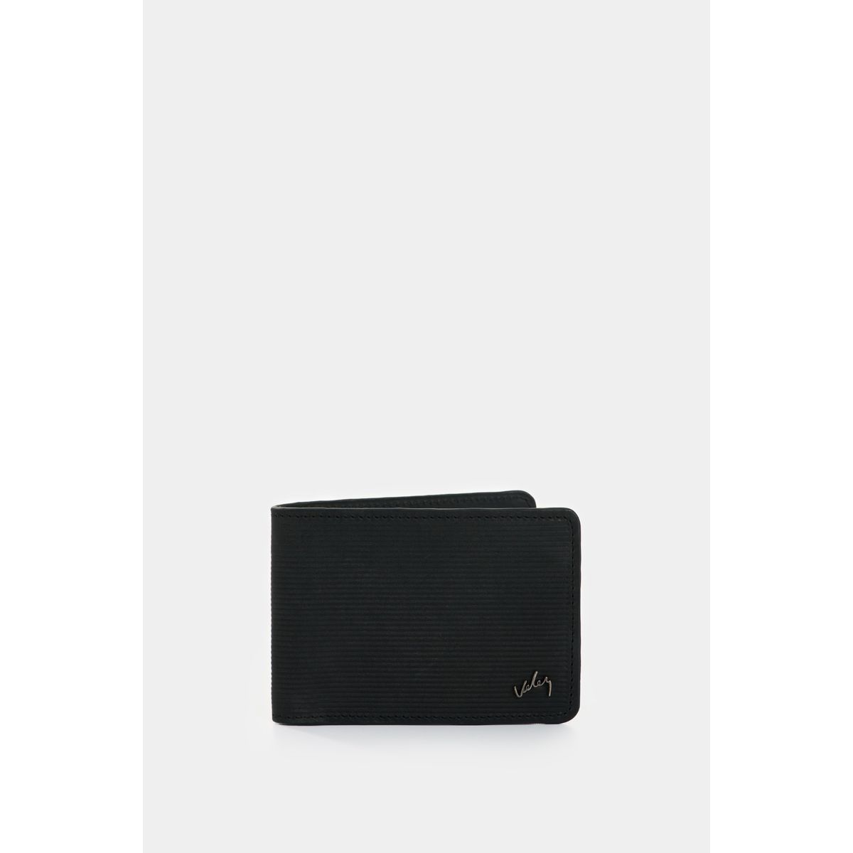 VELEZ - Vélez Billetera Vértice De Cuero Hombre Placa Rayas Negro