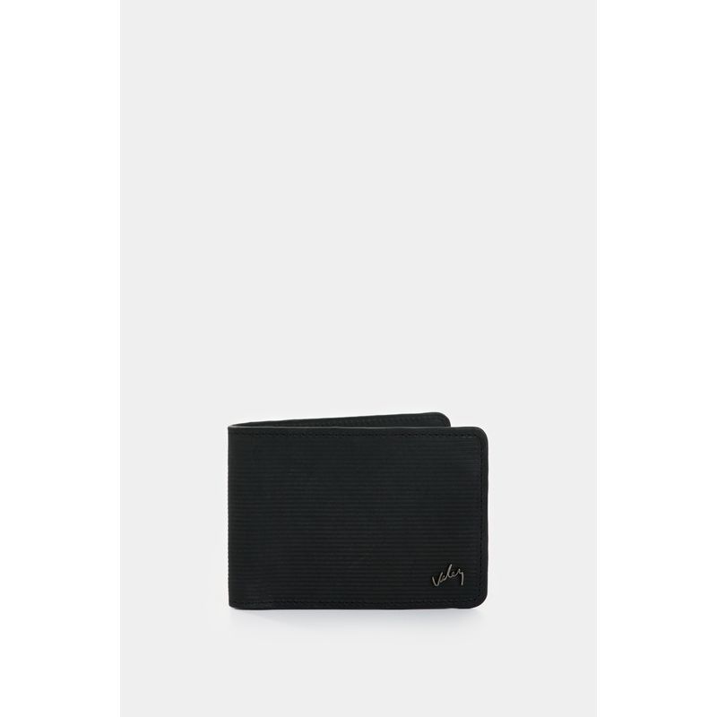 VELEZ - Vélez Billetera Vértice De Cuero Hombre Placa Rayas Negro