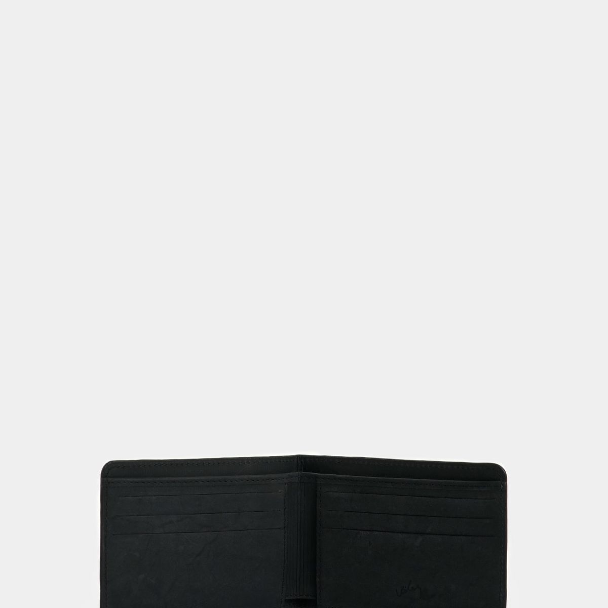 VELEZ - Vélez Billetera Vértice De Cuero Hombre Placa Rayas Negro