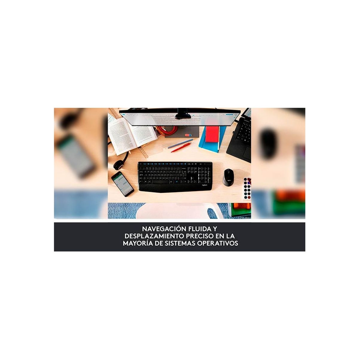 LOGITECH - Mouse Logitech M280 Inalámbrico Negro - Diseño Ergonómico Y Conexión Estable Para Trabajo