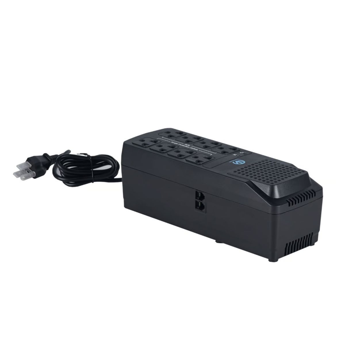 CENTRALION - Estabilizador Centralion 1200Va (600W) Con 8 Tomas Y Puertos Usb - Protección Total Para T