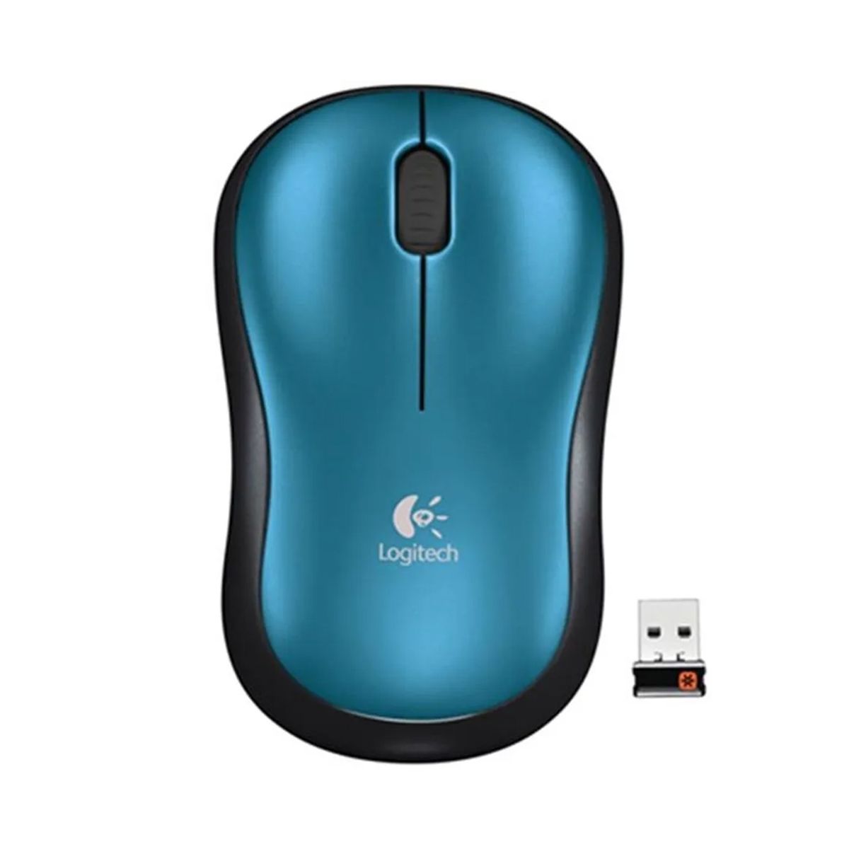 LOGITECH - Mouse Logitech M185 Inalámbrico Azul - Diseño Ergonómico Y Conexión Sin Cables Eficiente