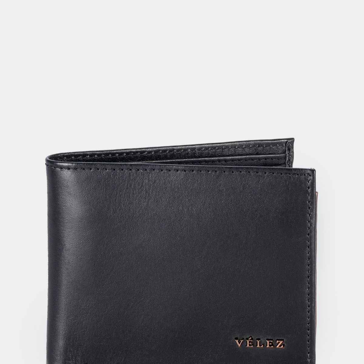 VELEZ - Vélez Billetera Salvaje Cuero Hombre Monedero Interno Negro