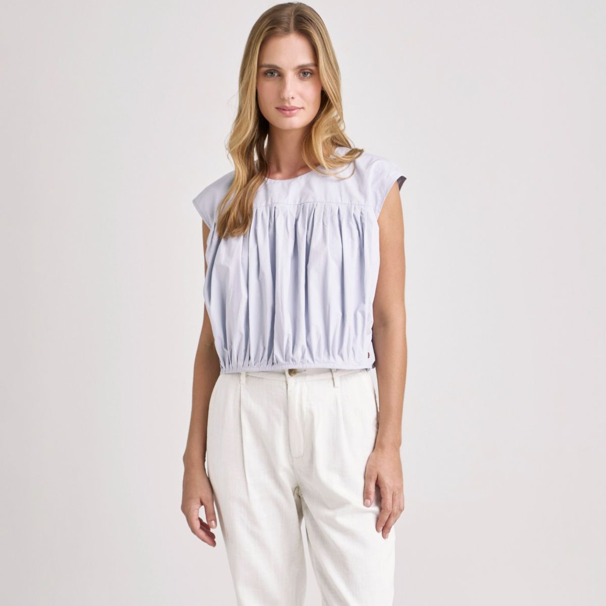 VELEZ - Vélez Camisa Clavel Tejido Plano Mujer Azul Claro