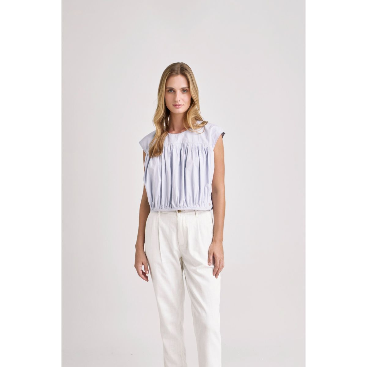 VELEZ - Vélez Camisa Clavel Tejido Plano Mujer Azul Claro