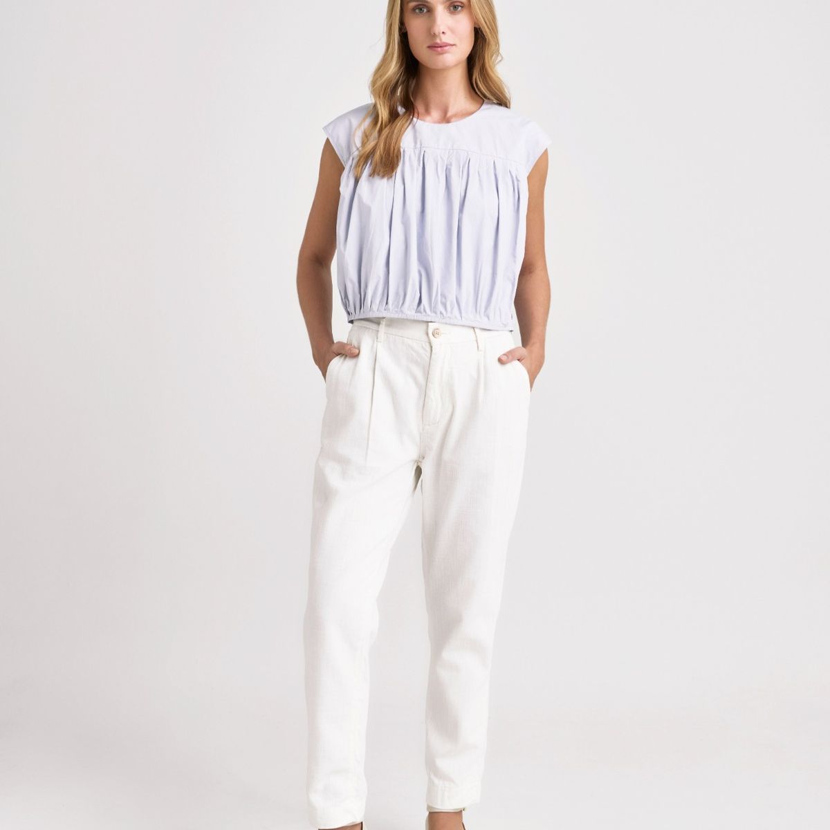 VELEZ - Vélez Camisa Clavel Tejido Plano Mujer Azul Claro