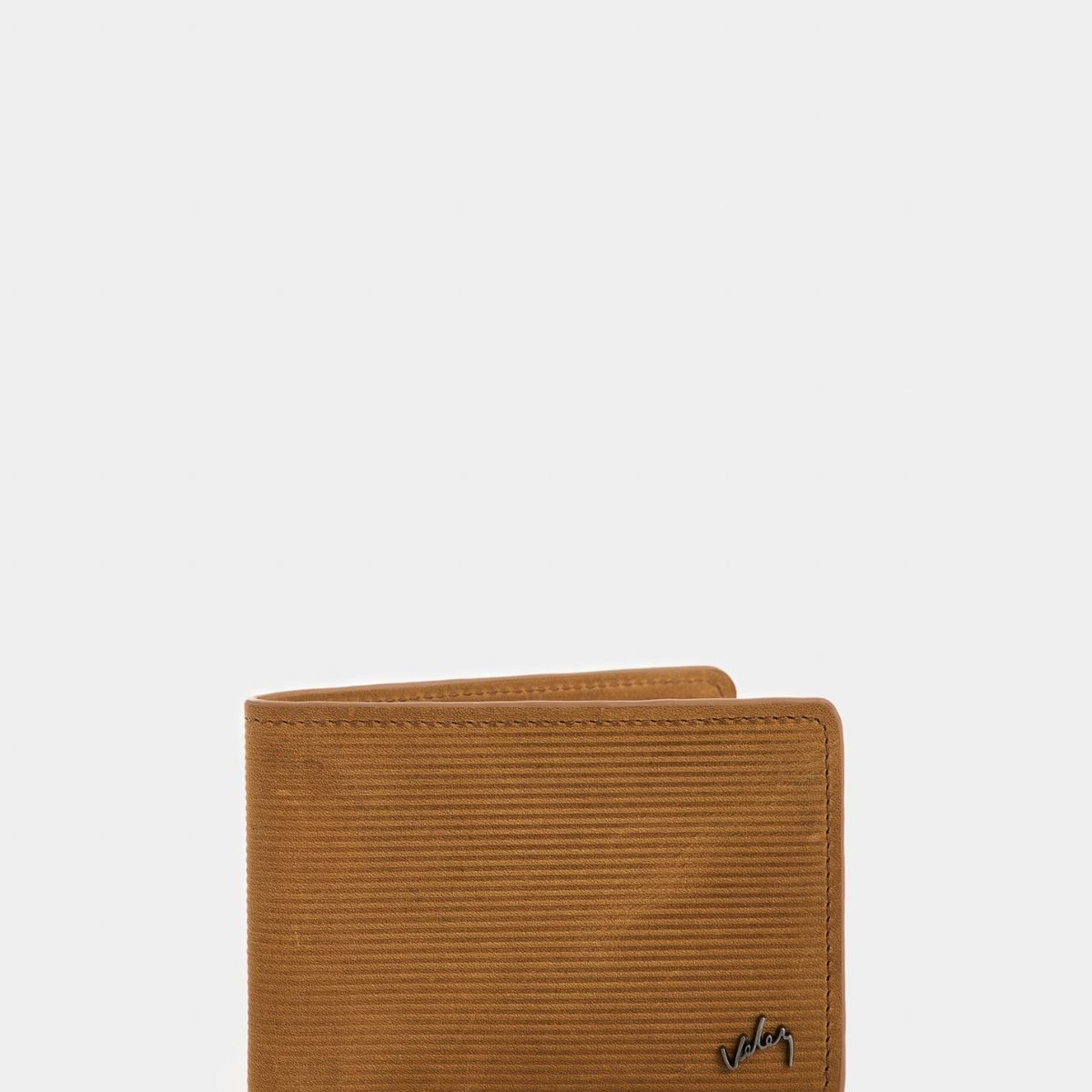VELEZ - Vélez Billetera Vértice De Cuero Hombre Placa Rayas Miel