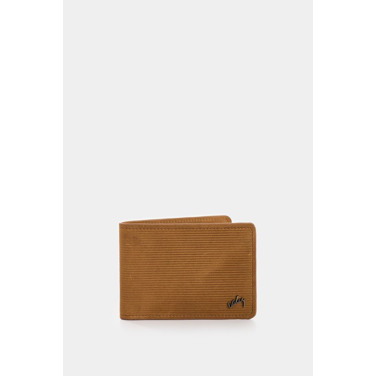 VELEZ - Vélez Billetera Vértice De Cuero Hombre Placa Rayas Miel