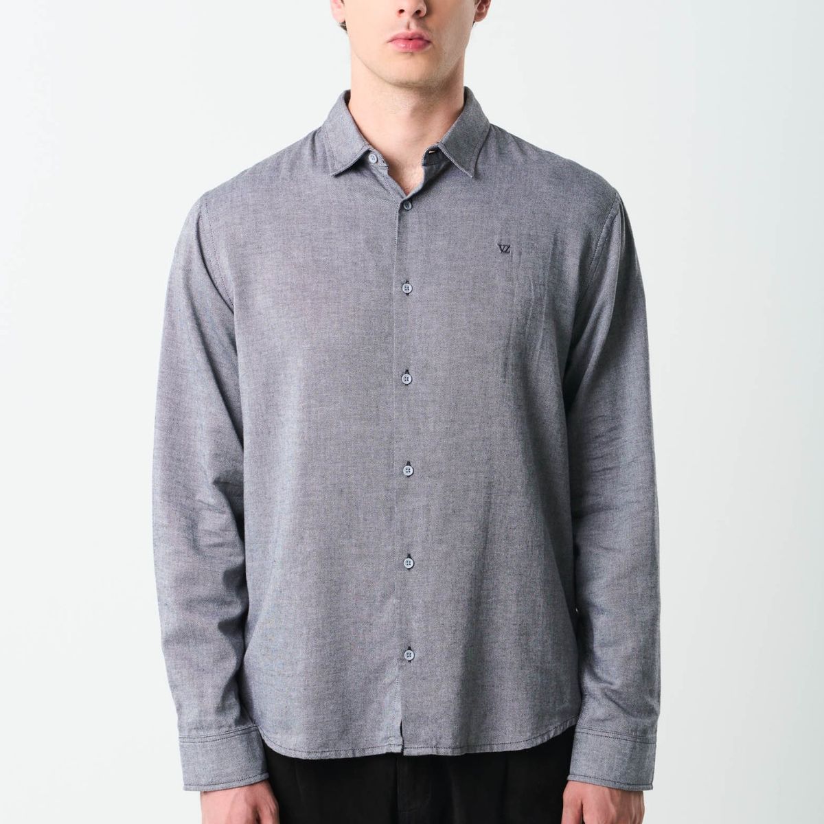 VELEZ - Vélez Camisa Oxford Manga Larga Calagua Hombre Semifit Negro