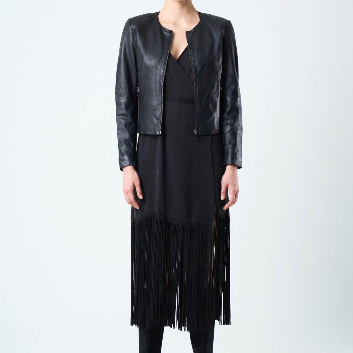 VELEZ - Vélez Chaqueta De Cuero Para Mujer Denver Negro