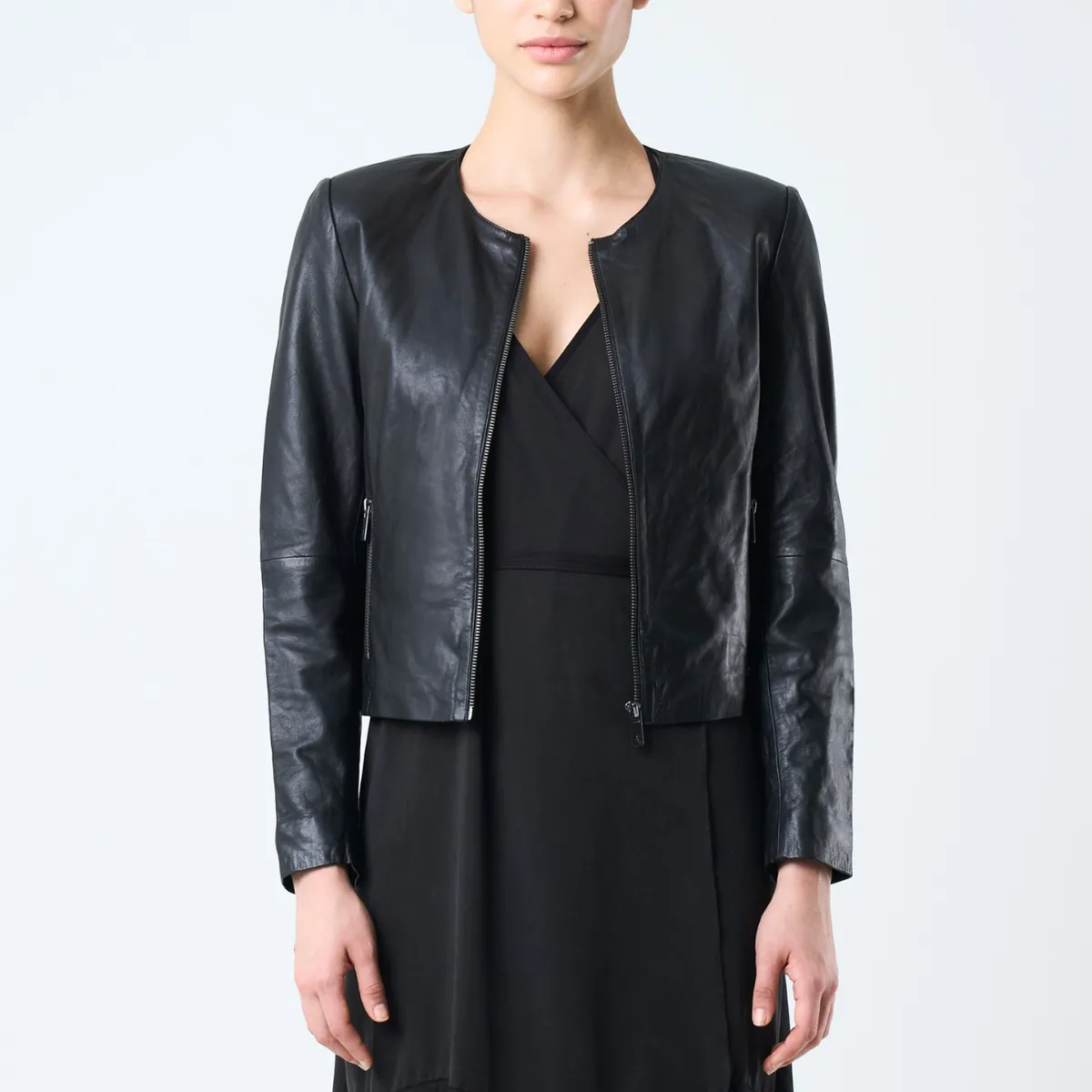 VELEZ - Vélez Chaqueta De Cuero Para Mujer Denver Negro