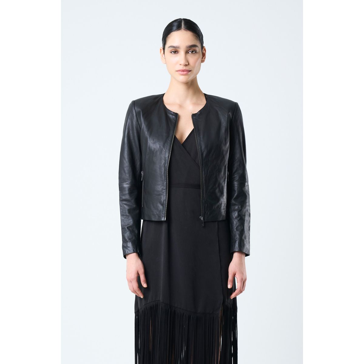 VELEZ - Vélez Chaqueta De Cuero Para Mujer Denver Negro