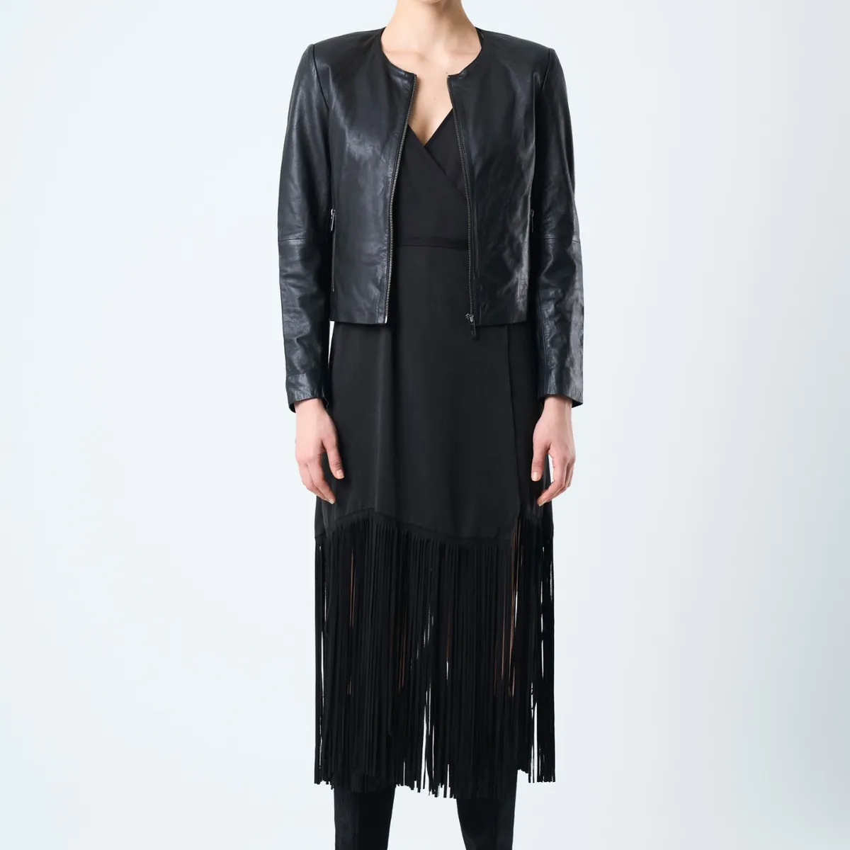 VELEZ - Vélez Chaqueta De Cuero Para Mujer Denver Negro