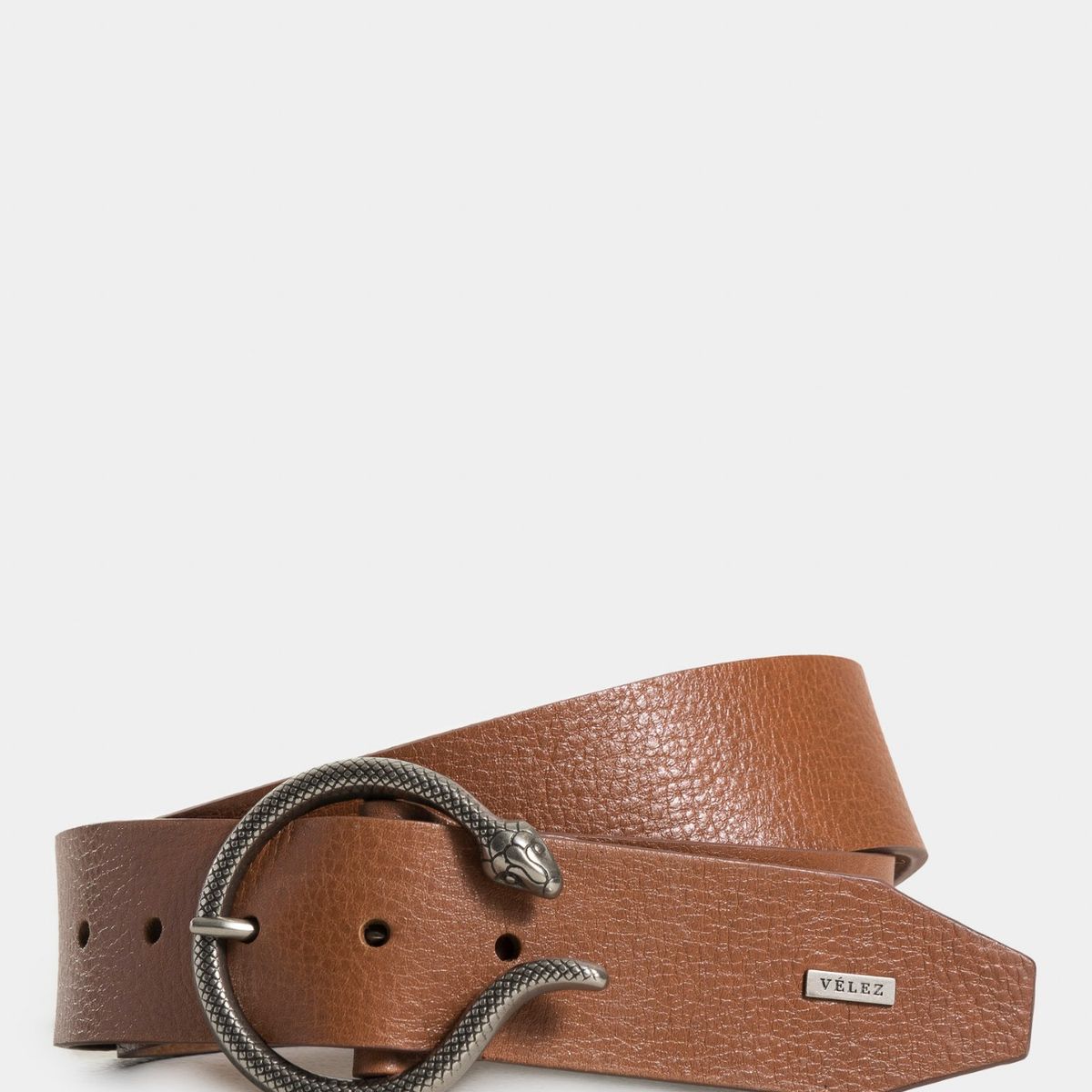 VELEZ - Vélez Correa Unifaz Ori De Cuero Mujer Chapa Serpiente Miel