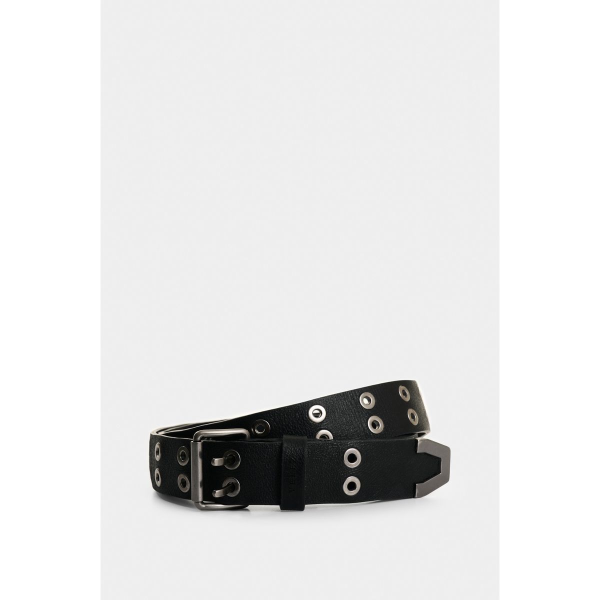 VELEZ - Vélez Cinturón Unifaz Lumen De Cuero Mujer Ojaletes Negro