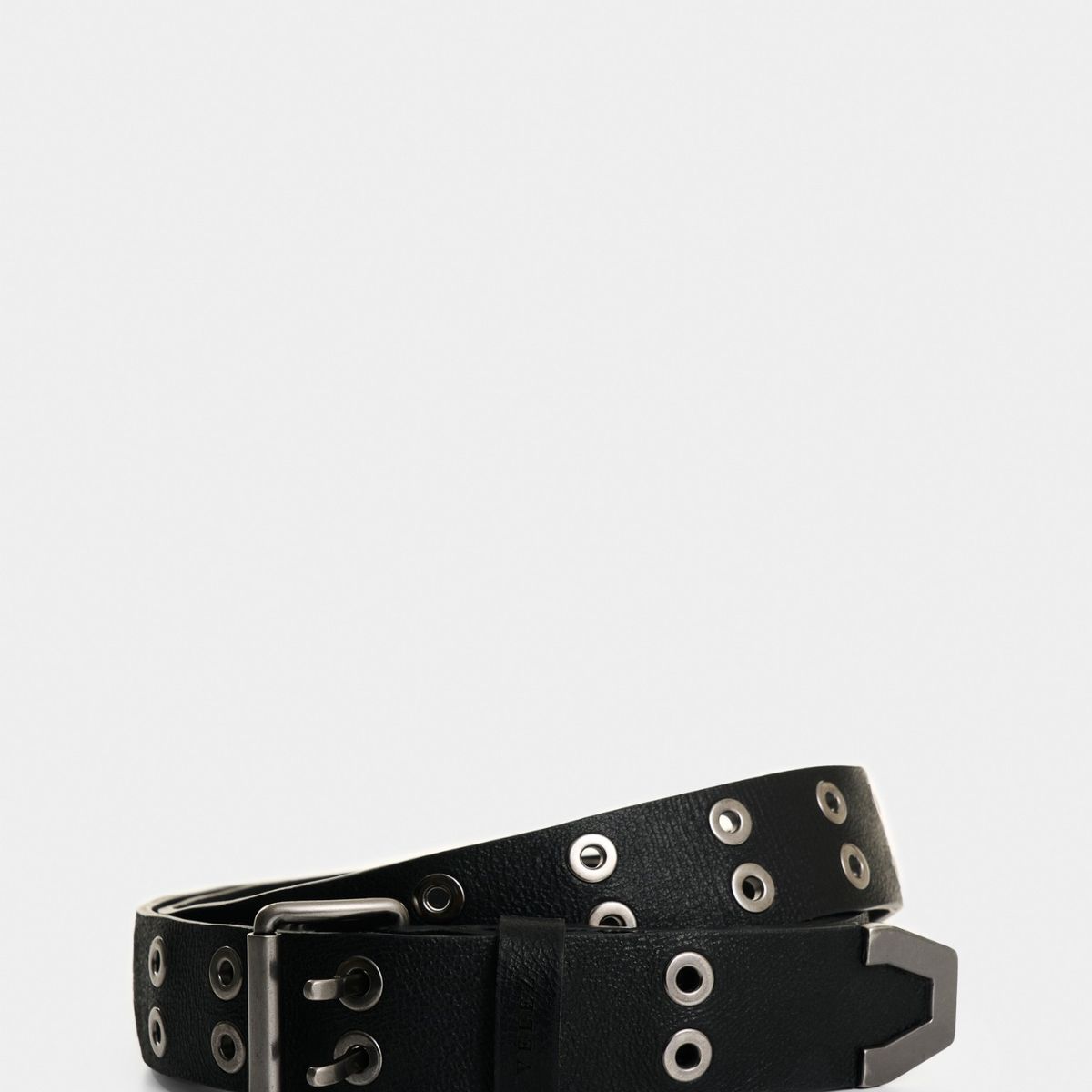 VELEZ - Vélez Cinturón Unifaz Lumen De Cuero Mujer Ojaletes Negro