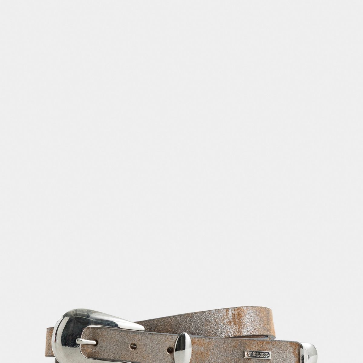 VELEZ - Vélez Cinturón Unifaz Mallorca Cuero Mujer Plata