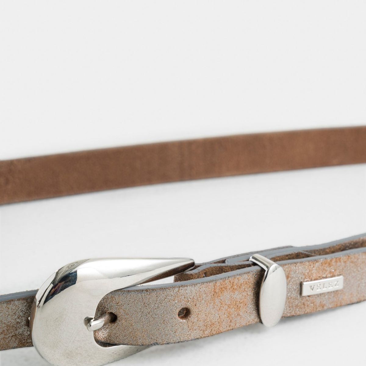 VELEZ - Vélez Cinturón Unifaz Mallorca Cuero Mujer Plata