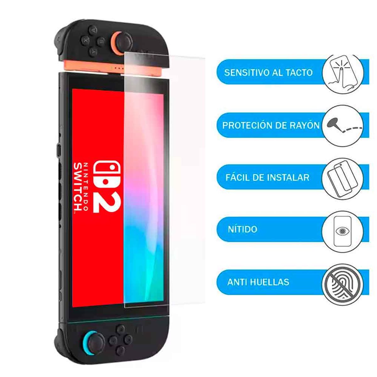 VARIOS - Mica de Vidrio para Nintendo Switch 2 Templado