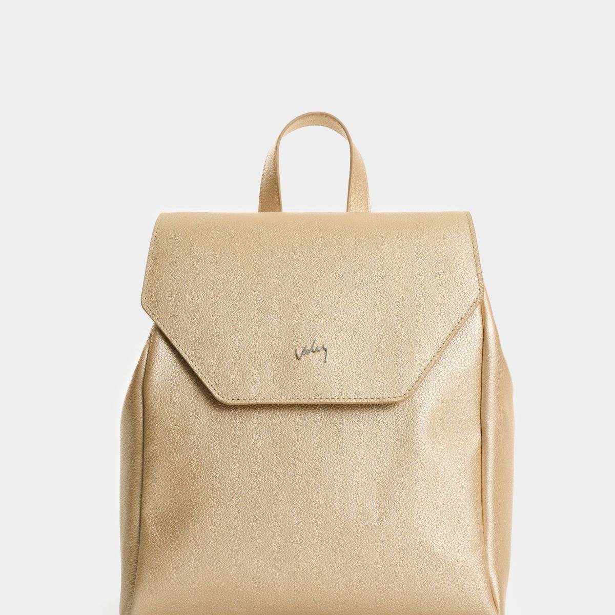 VELEZ - Vélez Mochila Rosario De Cuero Mujer Corte Hexagonal Dorado