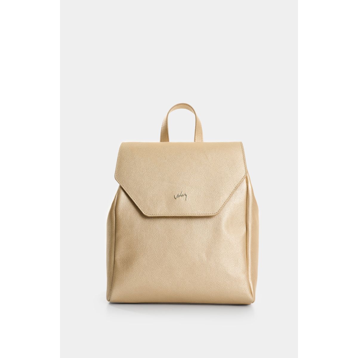 VELEZ - Vélez Mochila Rosario De Cuero Mujer Corte Hexagonal Dorado