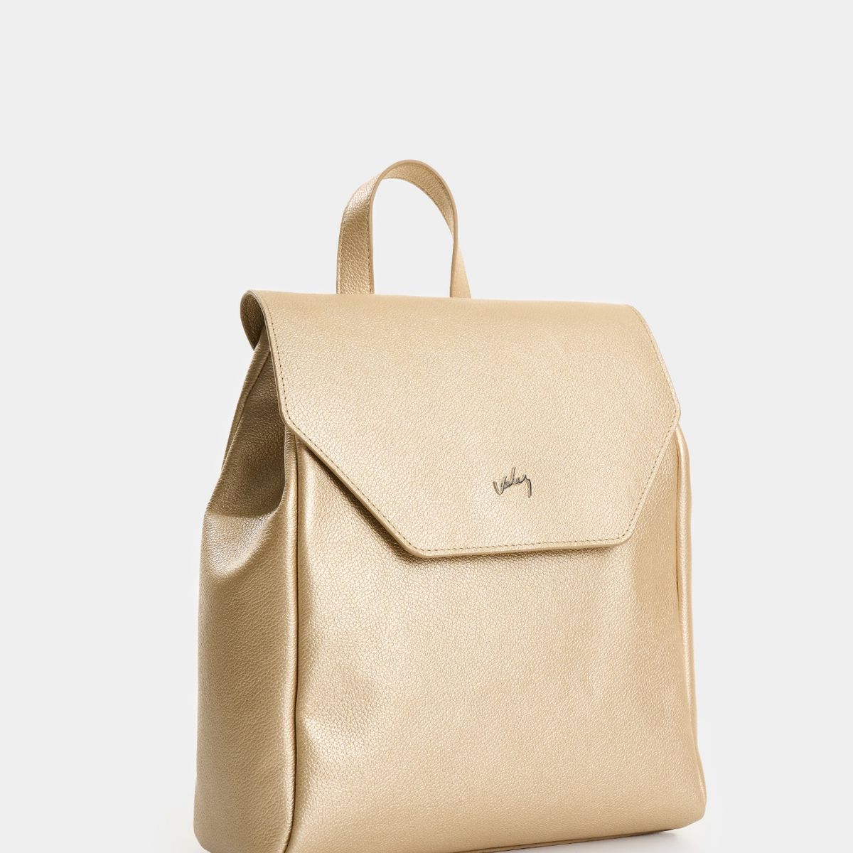 VELEZ - Vélez Mochila Rosario De Cuero Mujer Corte Hexagonal Dorado