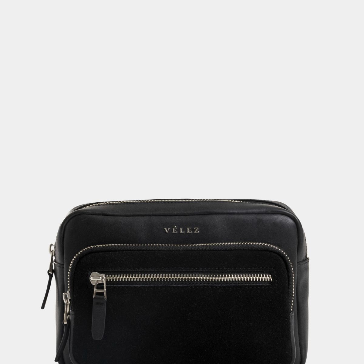VELEZ - Vélez Morral Bright De Cuero Hombre Detalle Gamuzado Negro