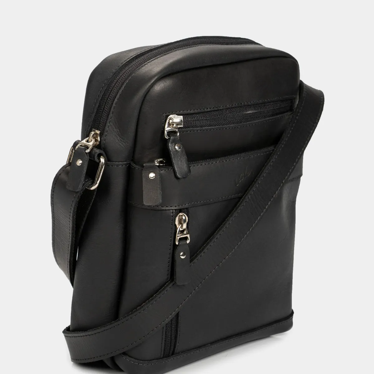 VELEZ - Vélez Morral Grecia De Cuero Para Hombre Vintage Negro