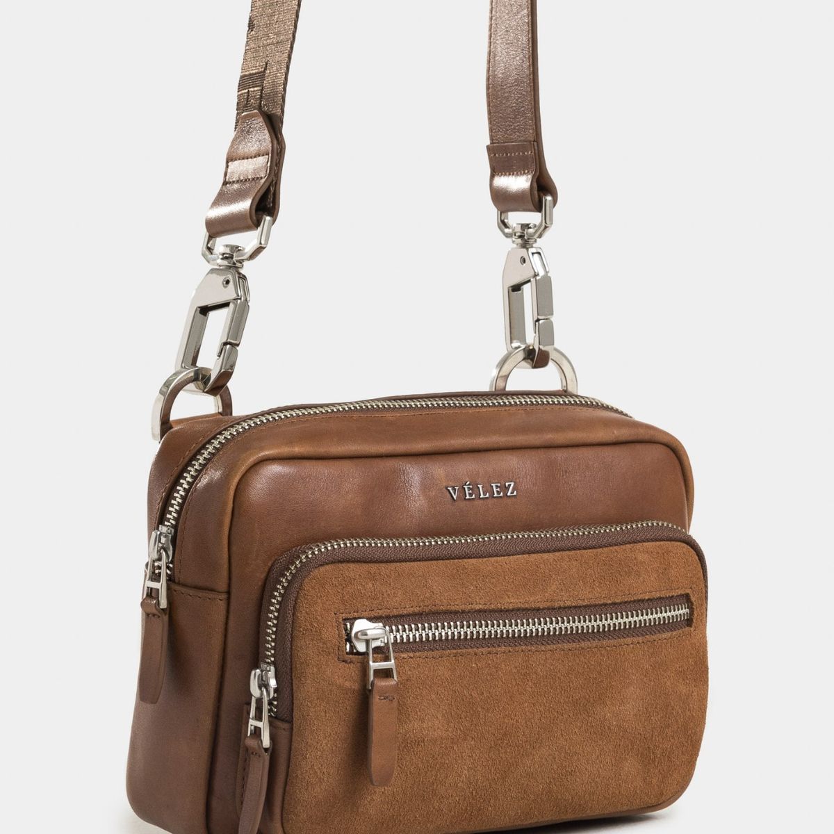 VELEZ - Vélez Morral Bright De Cuero Hombre Detalle Gamuzado Miel