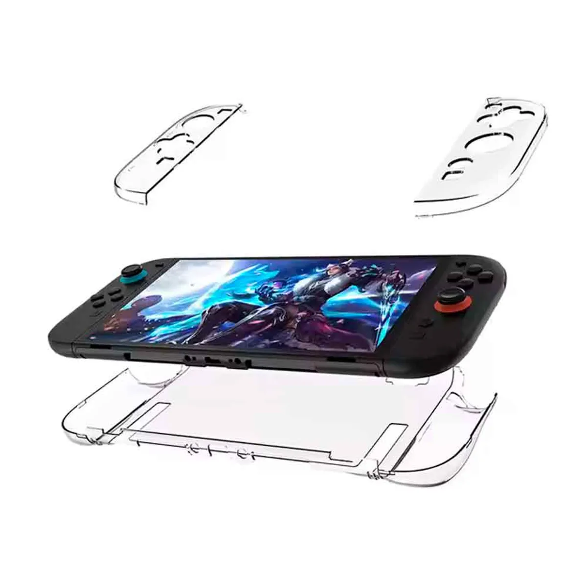 VARIOS - Case para Nintendo Switch 2 Transparente 5 Piezas Rígido