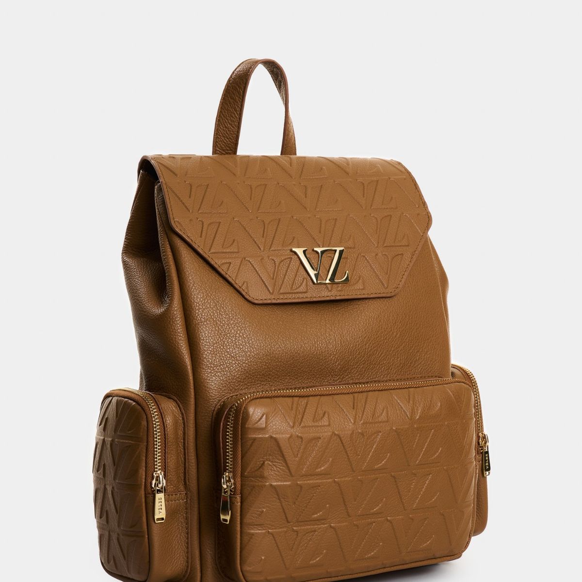 VELEZ - Vélez Morral Silene De Cuero Para Mujer Monogram Miel