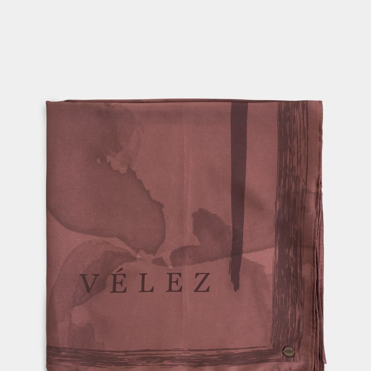 VELEZ - Vélez Pañuelo Grande Tejido Plano Mujer Cuadrado Vinotinto