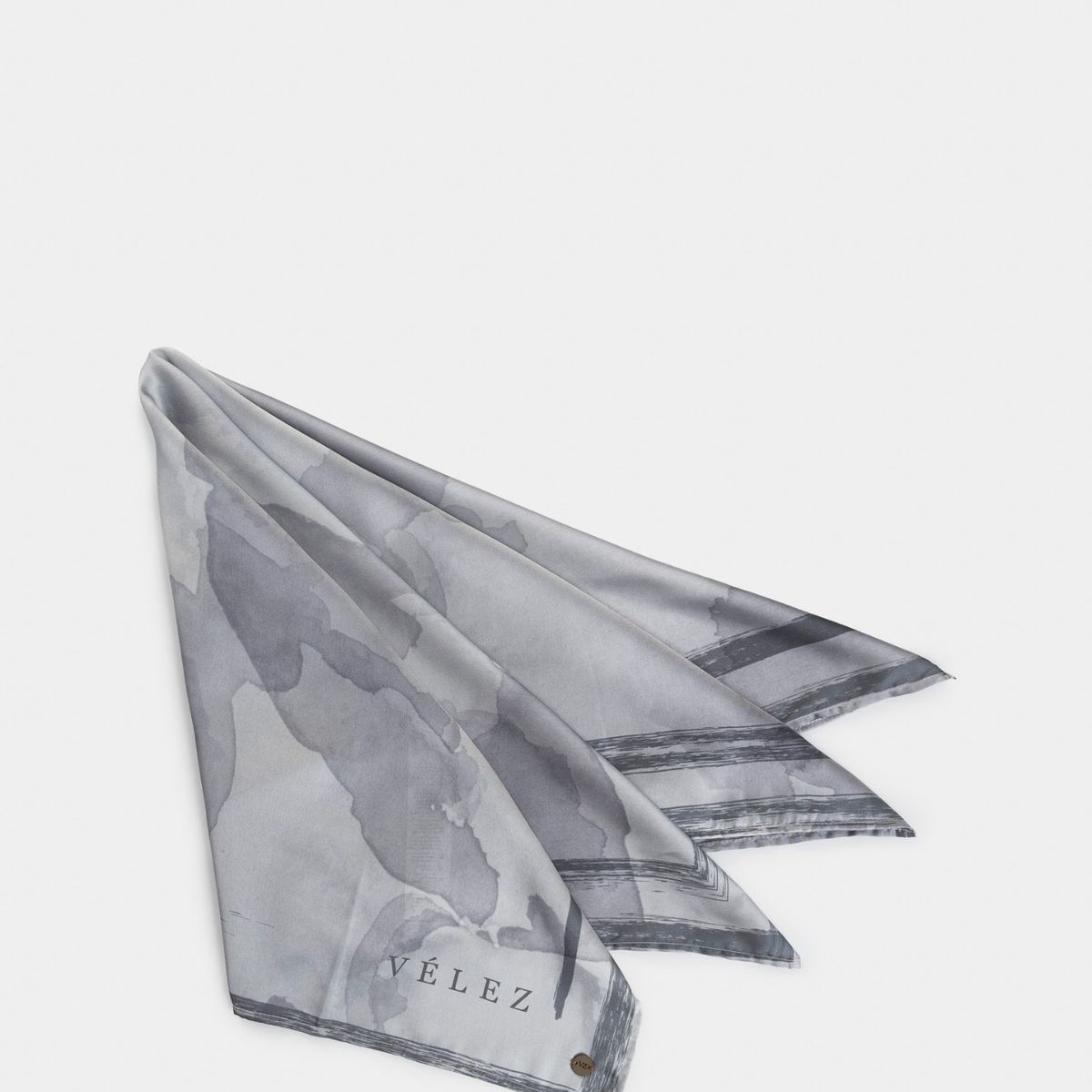 VELEZ - Vélez Pañuelo Pequeño En Tejido Plano Mujer Sombra Gris