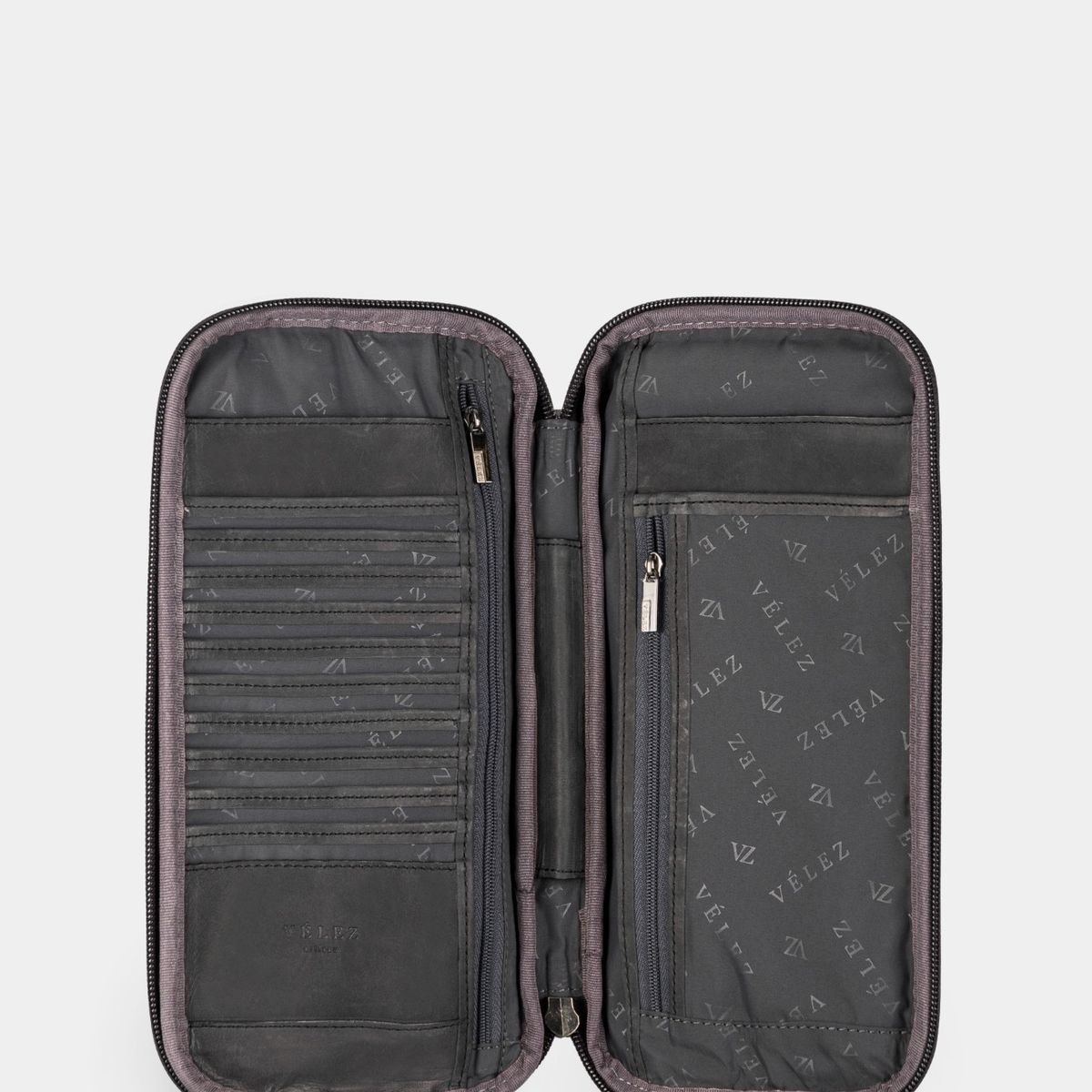 VELEZ - Vélez Porta Pasaporte De Cuero Para Hombre Ibis Negro