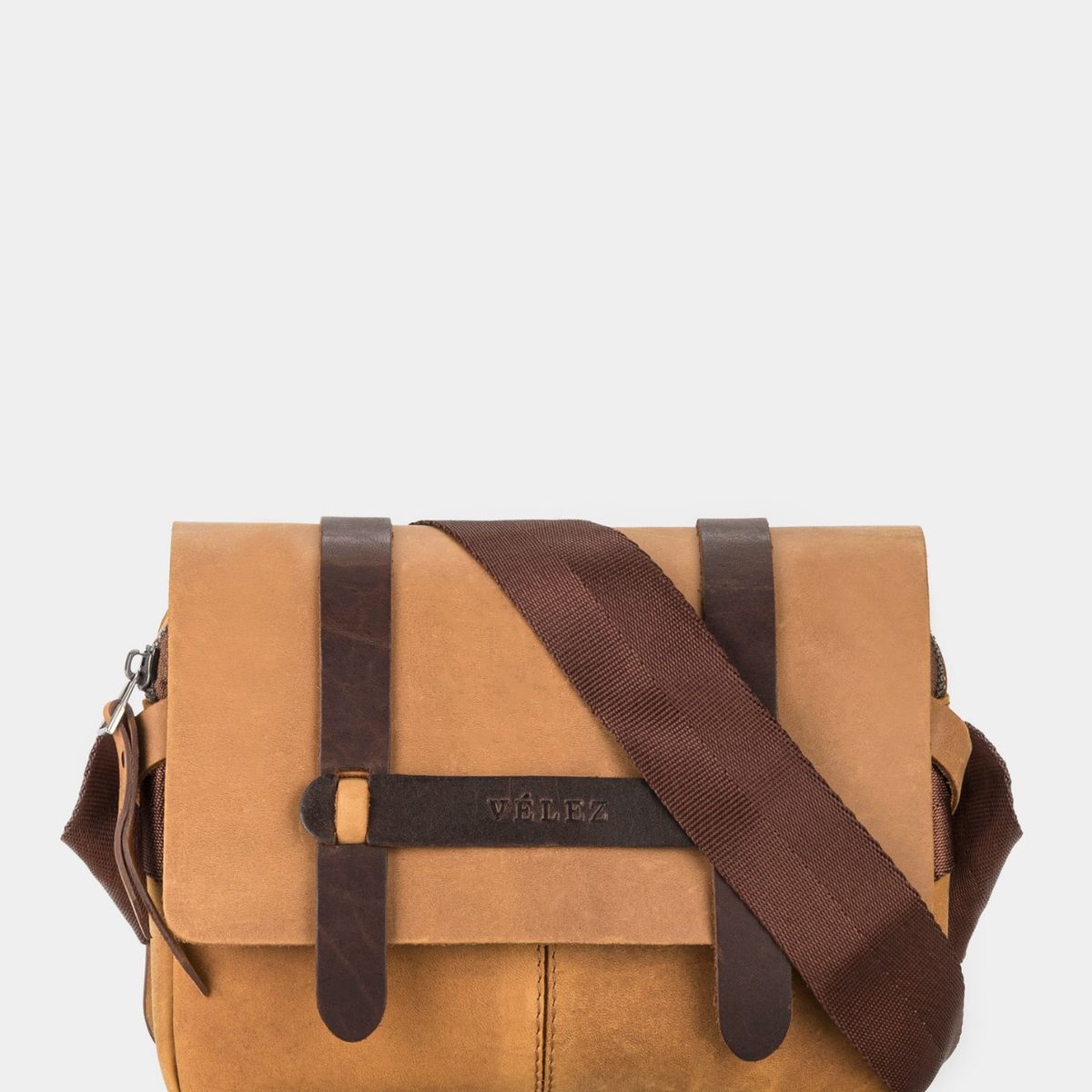 VELEZ - Vélez Riñonera Casual De Cuero Vintage Miel