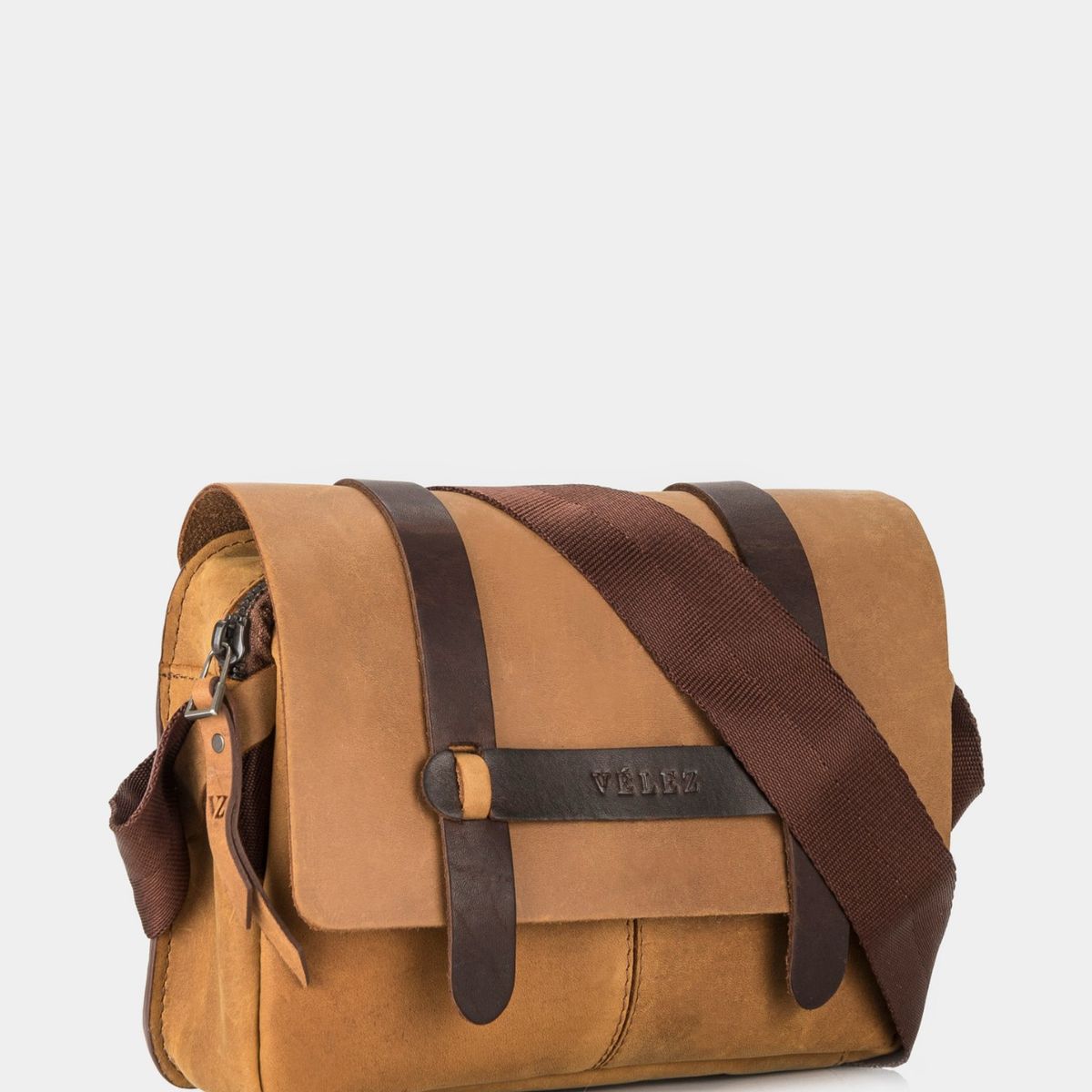 VELEZ - Vélez Riñonera Casual De Cuero Vintage Miel