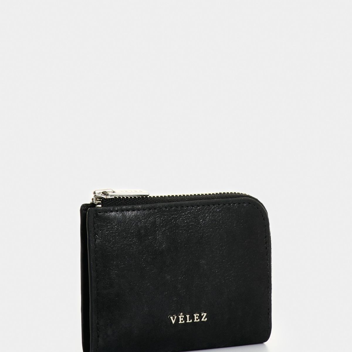 VELEZ - Vélez Porta Documentos Holy De Cuero Mujer Cremallera Negro