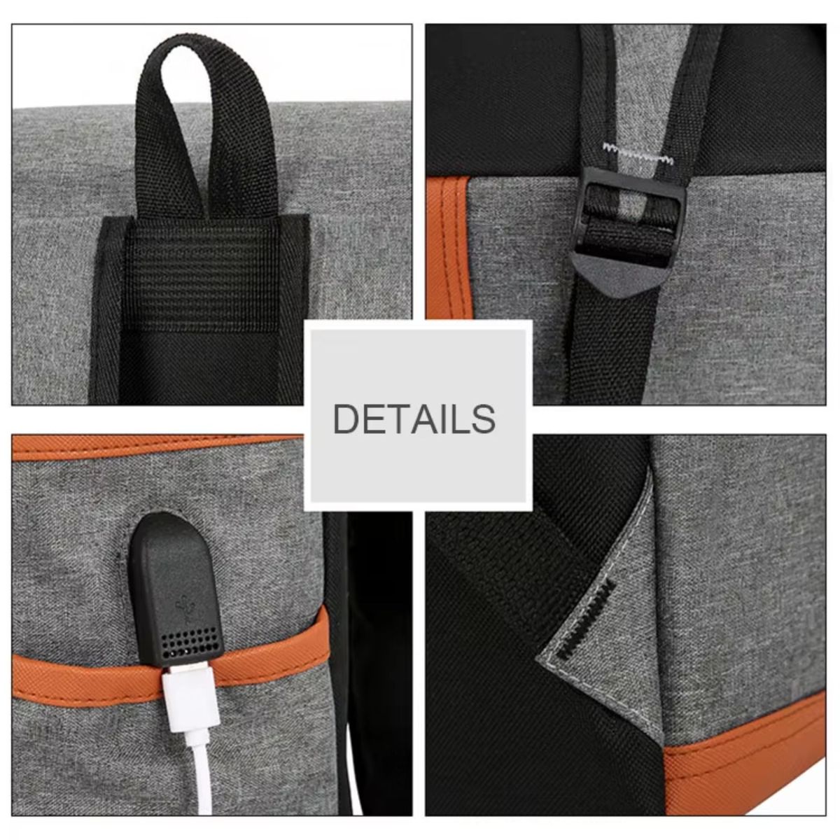 GENERICO - Makeway - Mochila para Laptop conexión USB Set 3 piezas