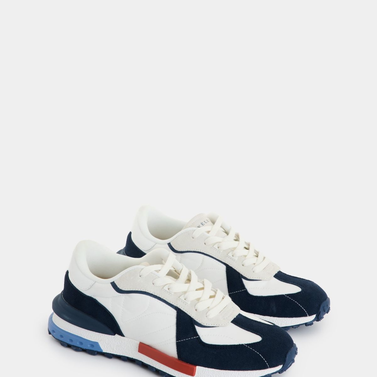 VELEZ - Vélez Tenis Phyton Cuero Y Lona Hombre Azul Oscuro