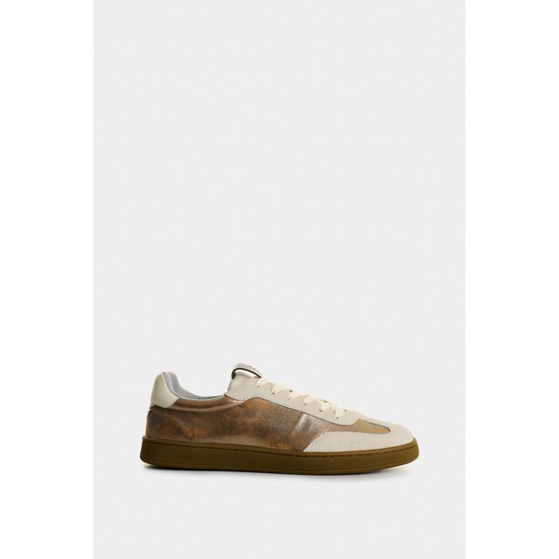 VELEZ - Vélez Tenis Astra Cuero Folia Mujer Detalle Gamuzado Plata