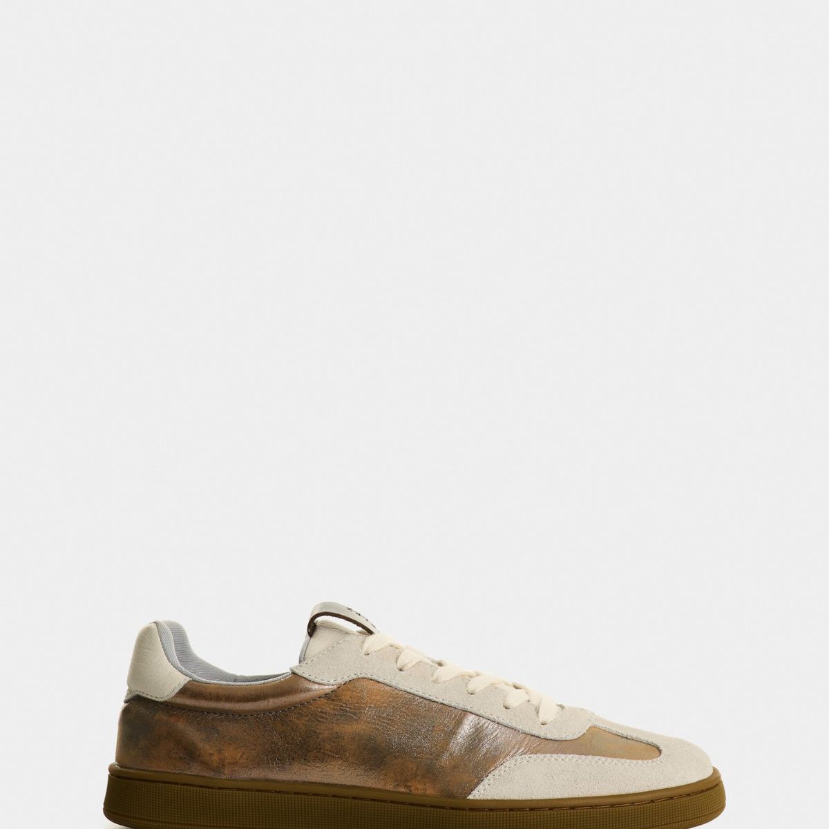 VELEZ - Vélez Tenis Astra Cuero Folia Mujer Detalle Gamuzado Plata