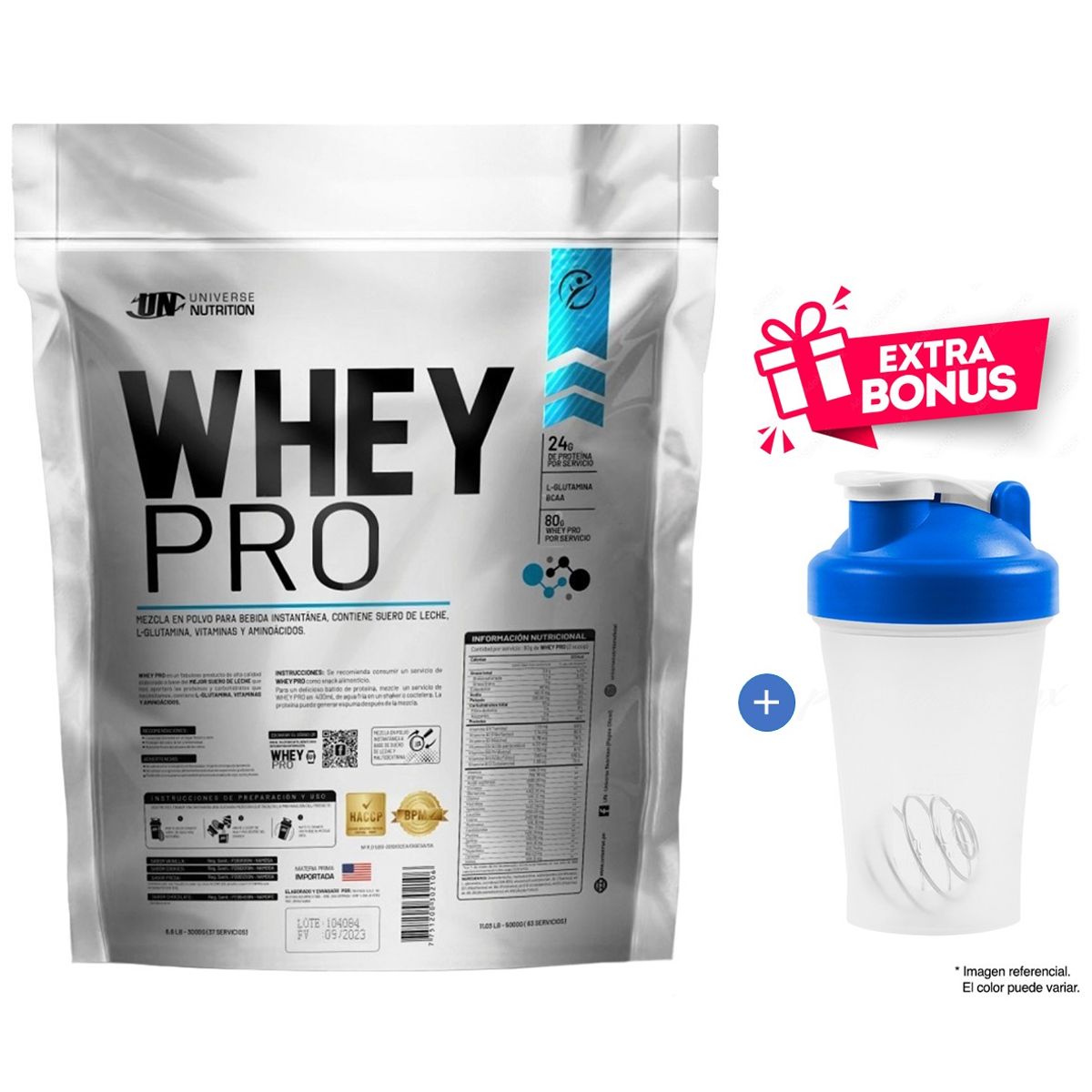 UNIVERSE NUTRITION - WHEY PRO 3 KG PROTEÍNA UN VAINILLA + SHAKER