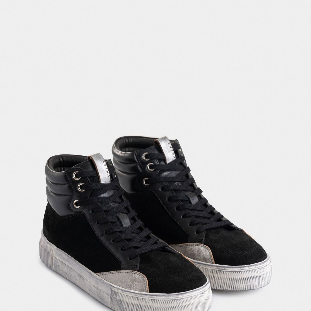 VELEZ - Vélez Zapatillas Bota Alena Cuero Mujer Brillo Negro