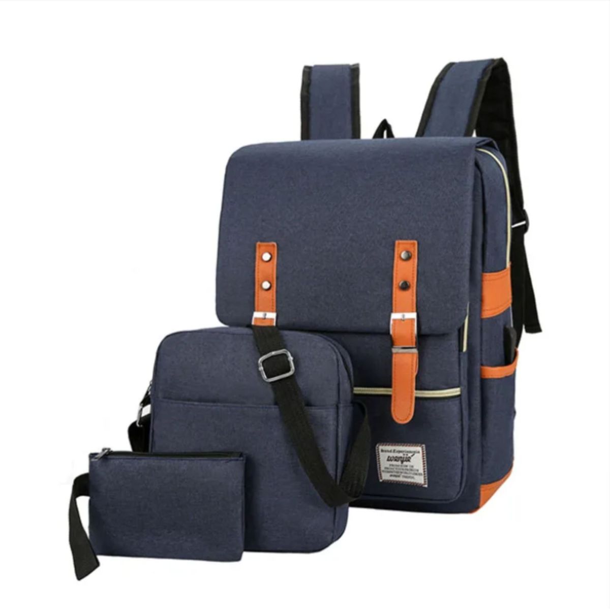 WENJIE - Mochila para Laptop conexión USB Set 3 piezas