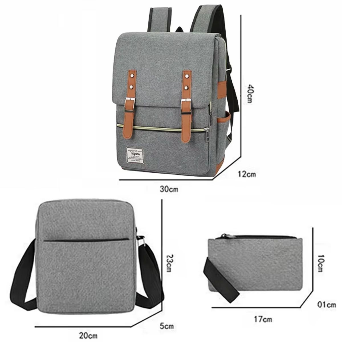 WENJIE - Mochila para Laptop conexión USB Set 3 piezas