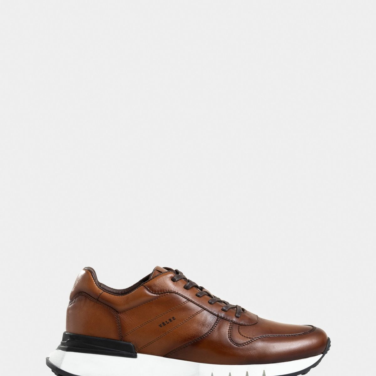 Velez - Vélez Zapatillas Iris Cuero Hombre Costuras Laterales Miel