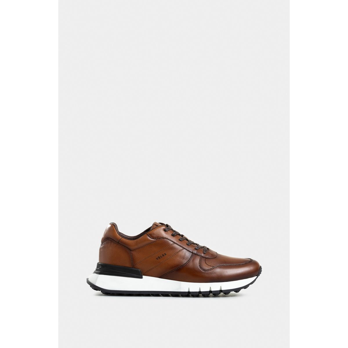 Velez - Vélez Zapatillas Iris Cuero Hombre Costuras Laterales Miel