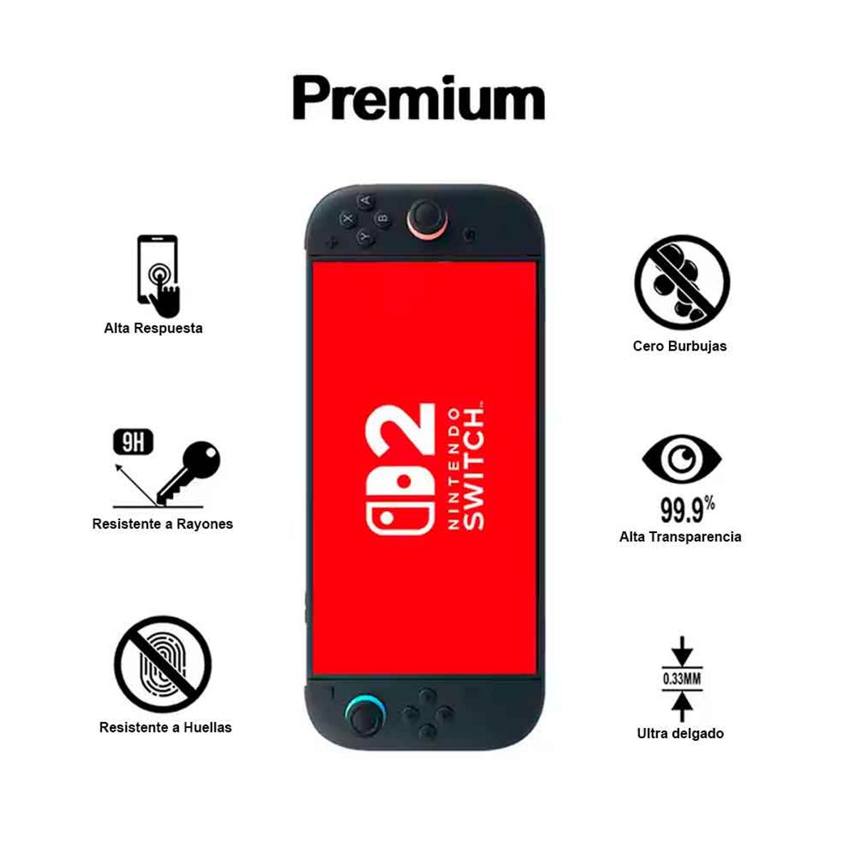 VARIOS - Pack 2 und Mica de Vidrio para Nintendo Switch 2